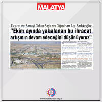 Başkan Sadıkoğlu: “Hedefimiz daha fazla ihracat”